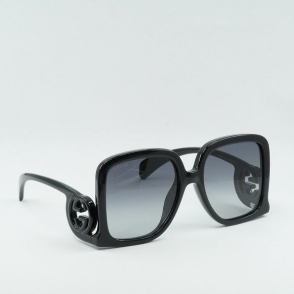 💯 NEW GUCCI GG1326S 001 BLACK GREY SUNGLASSES - Picture 11 of 12